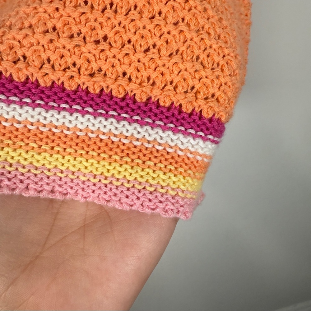 Francesca’s Blue Rain‎ Orange Knit Women's Crop Top - Picture 3 of 6